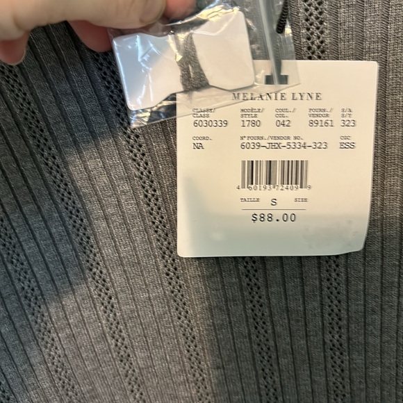 Grey Lightweight Knit Long Sleeve Top - Picture 6 of 6